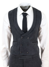 Dark Grey Tweed 3 Piece Suit