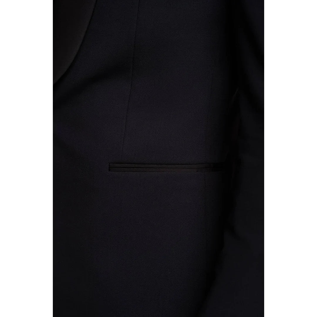 Aspen - Men's Plain Navy Tuxedo Blazer