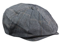 Men's 8 Panel Peaky BlindersTweed Flat Cap - Cavani Connall