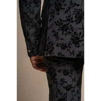 Georgi - Men's Black Floral Blazer