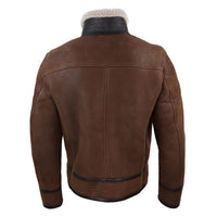 Men's Sherling Sheepskin Zip Pilot Flying Jacket WW2