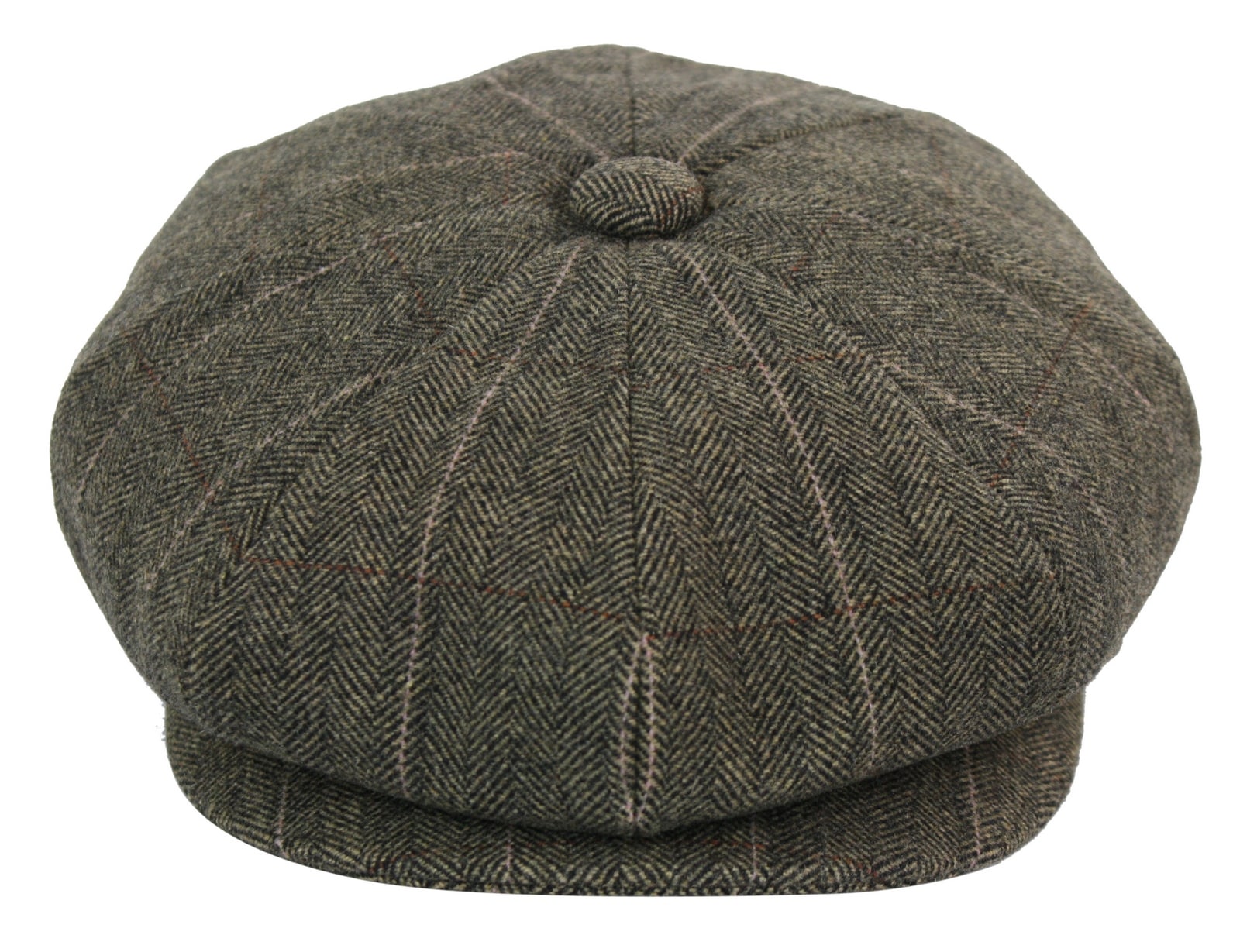 Mens Tweed Check Peaky Blinders Cap