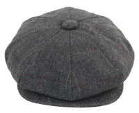 Mens Tweed Check Peaky Blinders Cap