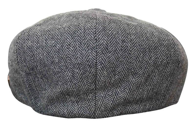 HT6364 - Mens Herringbone Tweed Newsboy Peaky Blinders Hat