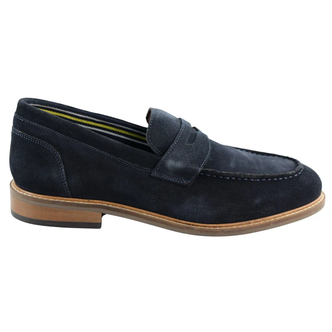 Mens Real Full Suede Slip On Loafers Boat Shoes Navy Smart Casual Classic Comfort Fit: Buy Online - Happy Gentleman Mens Real Full Suede Slip On Loafers Boat Shoes Navy Smart Casual Classic Comfort Fit: Buy Online - Happy Gentleman