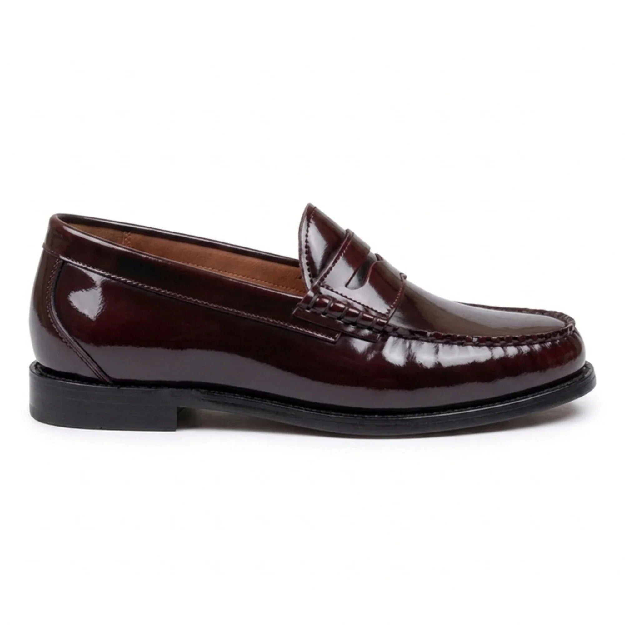 Joseph - Men's Burgundy Patent Leather Penny Loafers