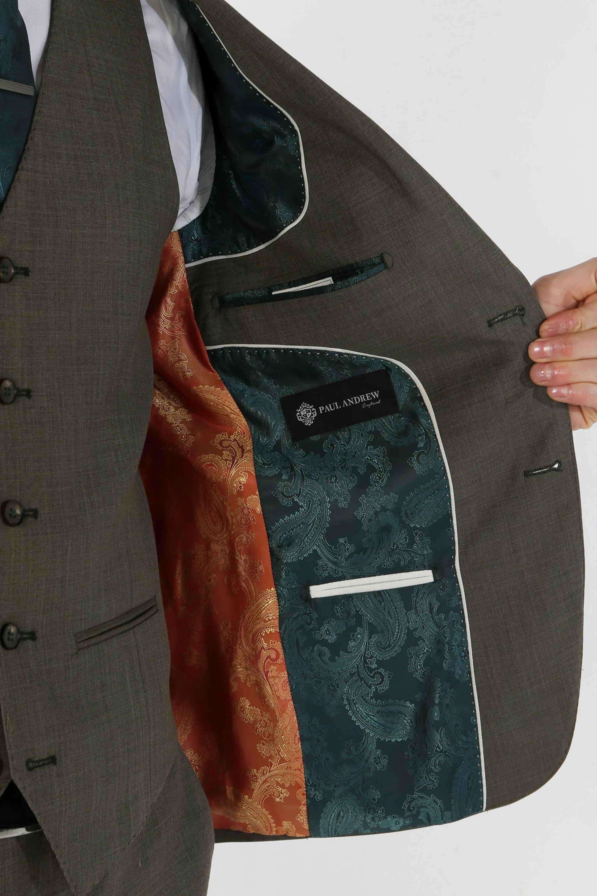 Kurt Men's Sage Green 3-Piece Tailored Fit Suit for Summer Weddings