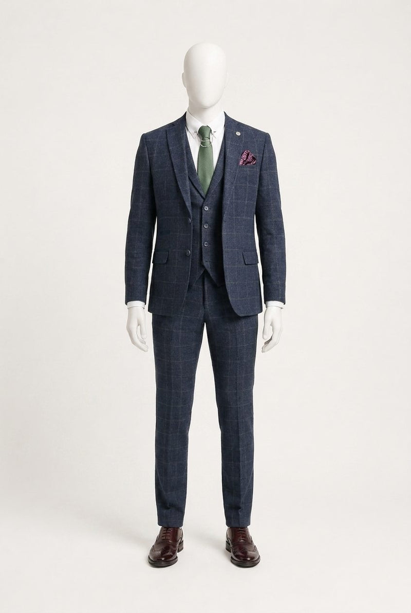 Rustic — Navy Check Rustic Groom — photo 1