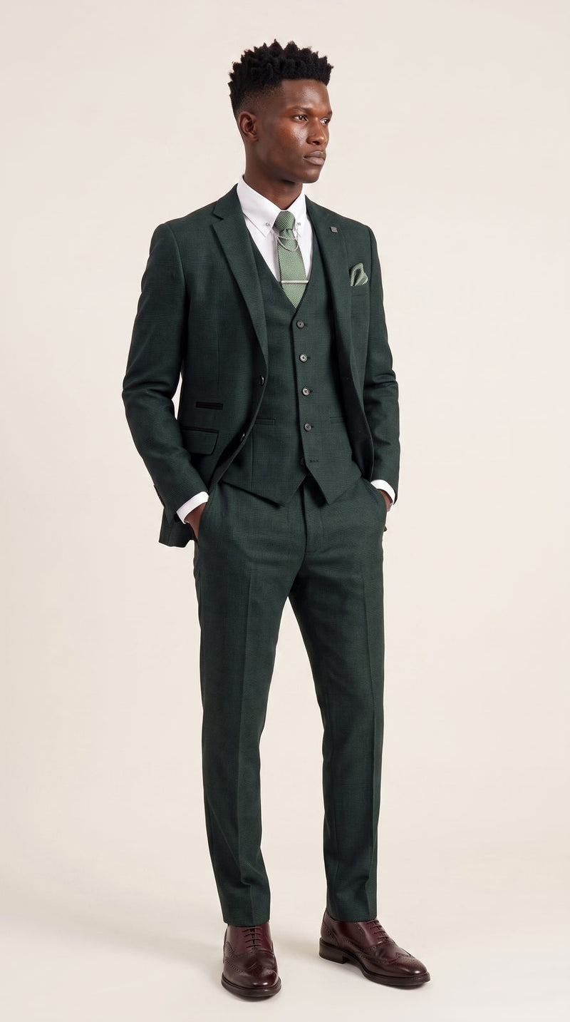 Semi Formal — Green Check Semi-Formal Groom — photo 3