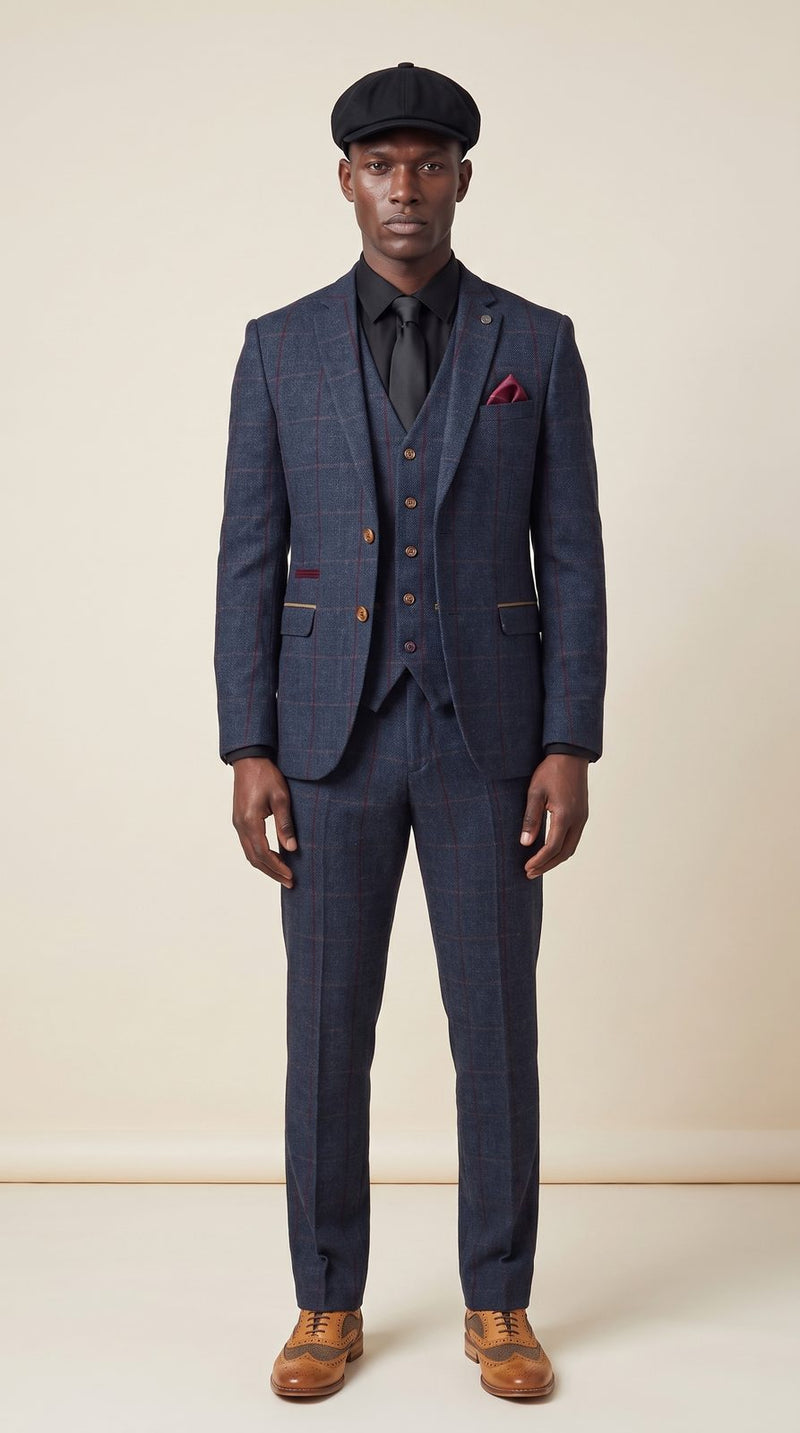 Peaky Blinders — Dark Navy Check Peaky Groom — photo 2