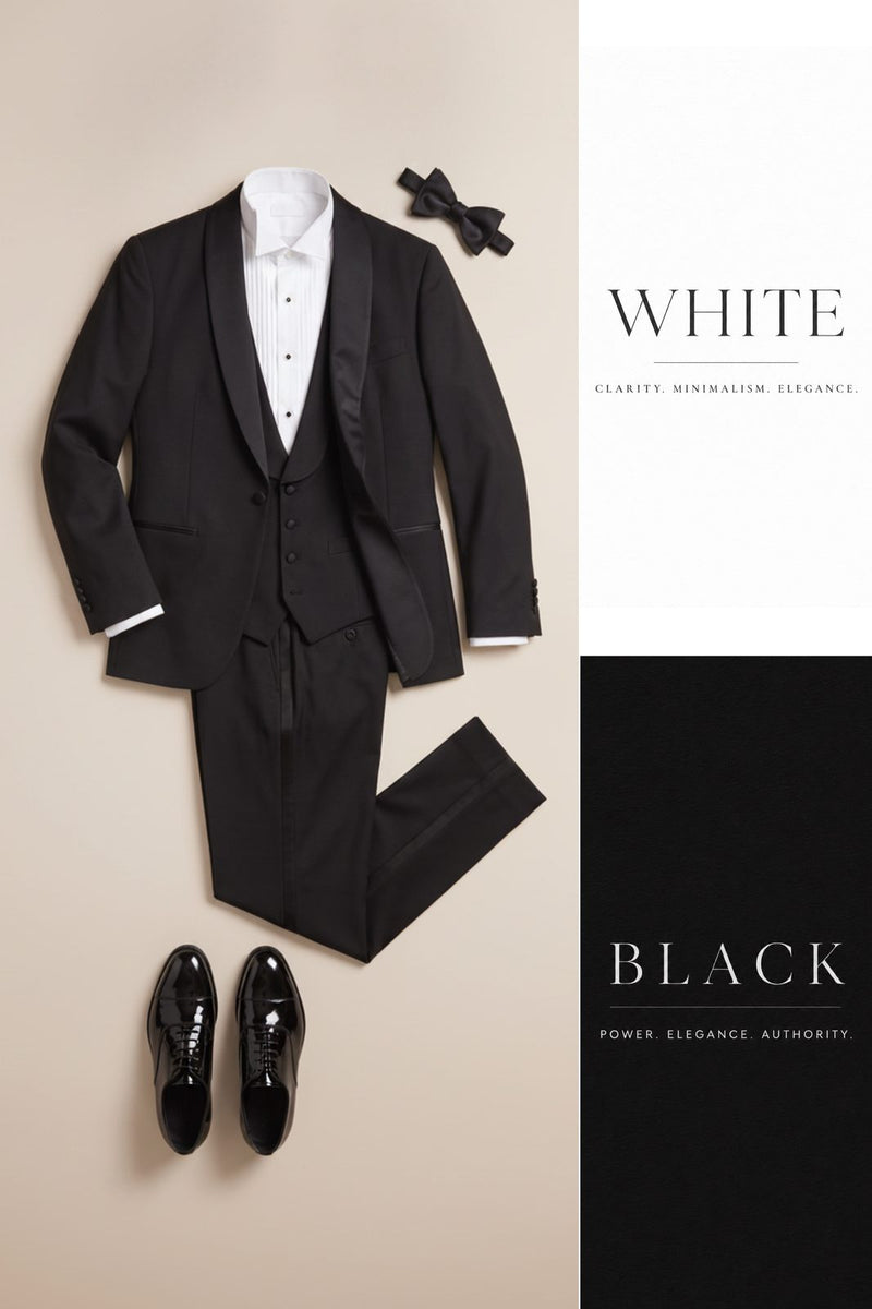Black Tie — Look 799 styling collage