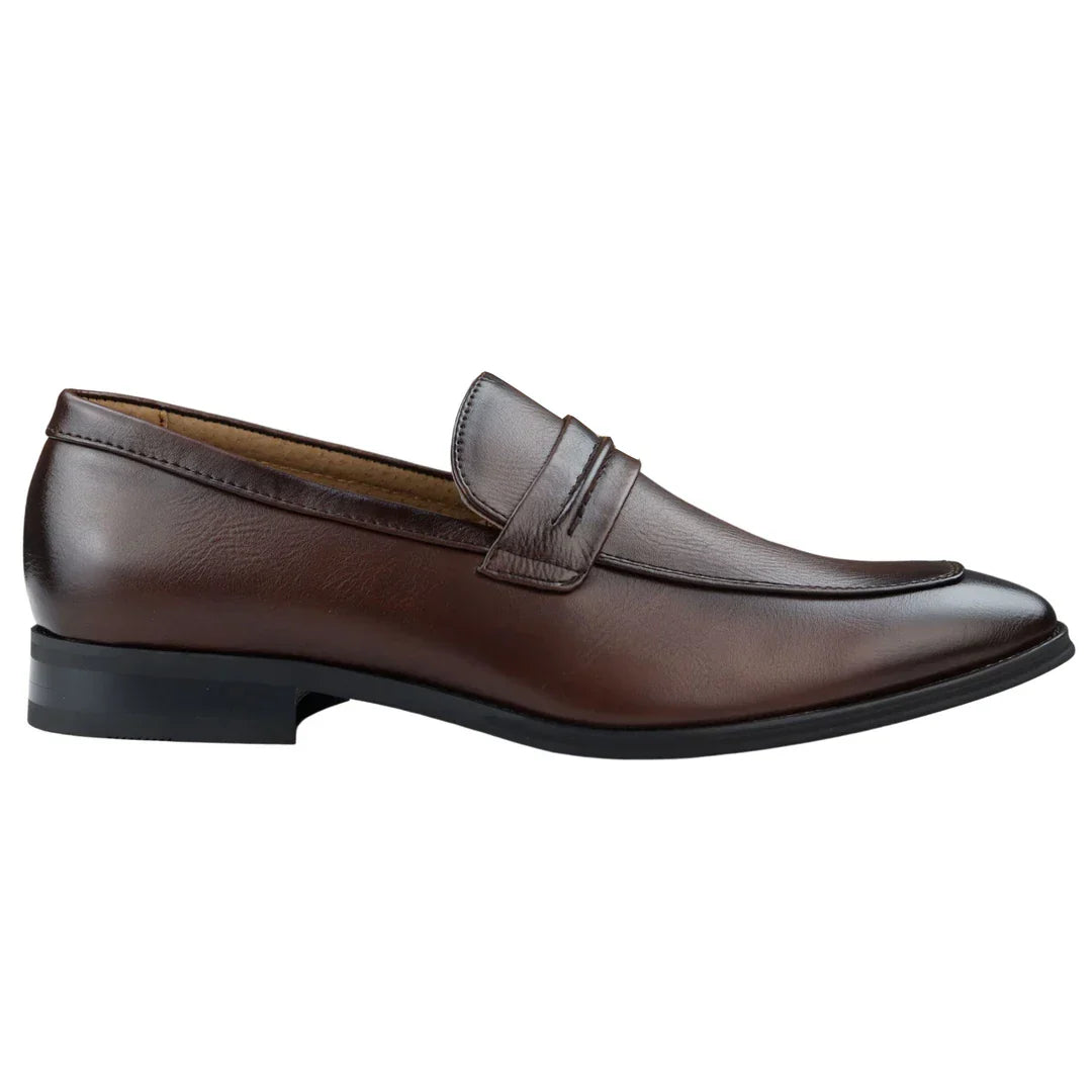 Men's Moccasin Brown Loafers Shoes Leather Lined Slip On Smart Formal Shoe Men's Moccasin Brown Loafers Shoes Leather Lined Slip On Smart Formal Shoe