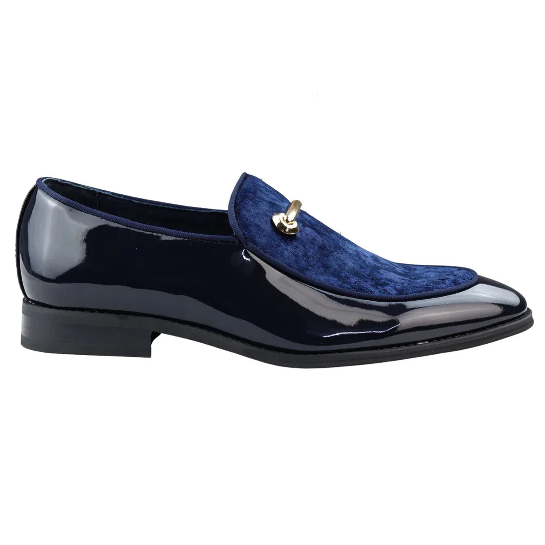 Men's Moccasin Loafers Shoes Leather Blue Lined Slip On Velvet Smart Formal Shoe Men's Moccasin Loafers Shoes Leather Blue Lined Slip On Velvet Smart Formal Shoe