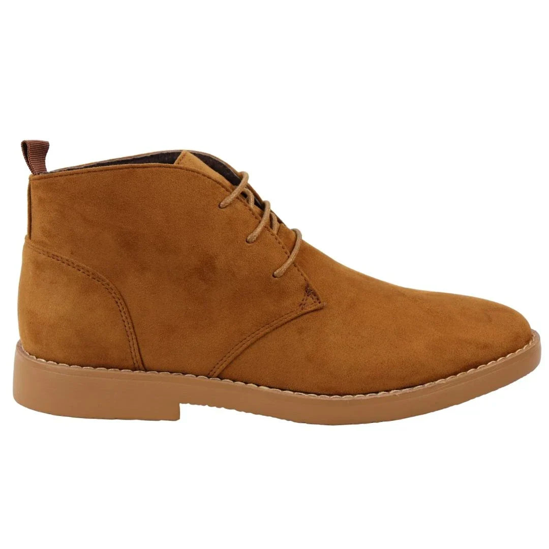 Mens's Chukka Desert Lace Up Tan Ankle Boots: Buy Online Happy