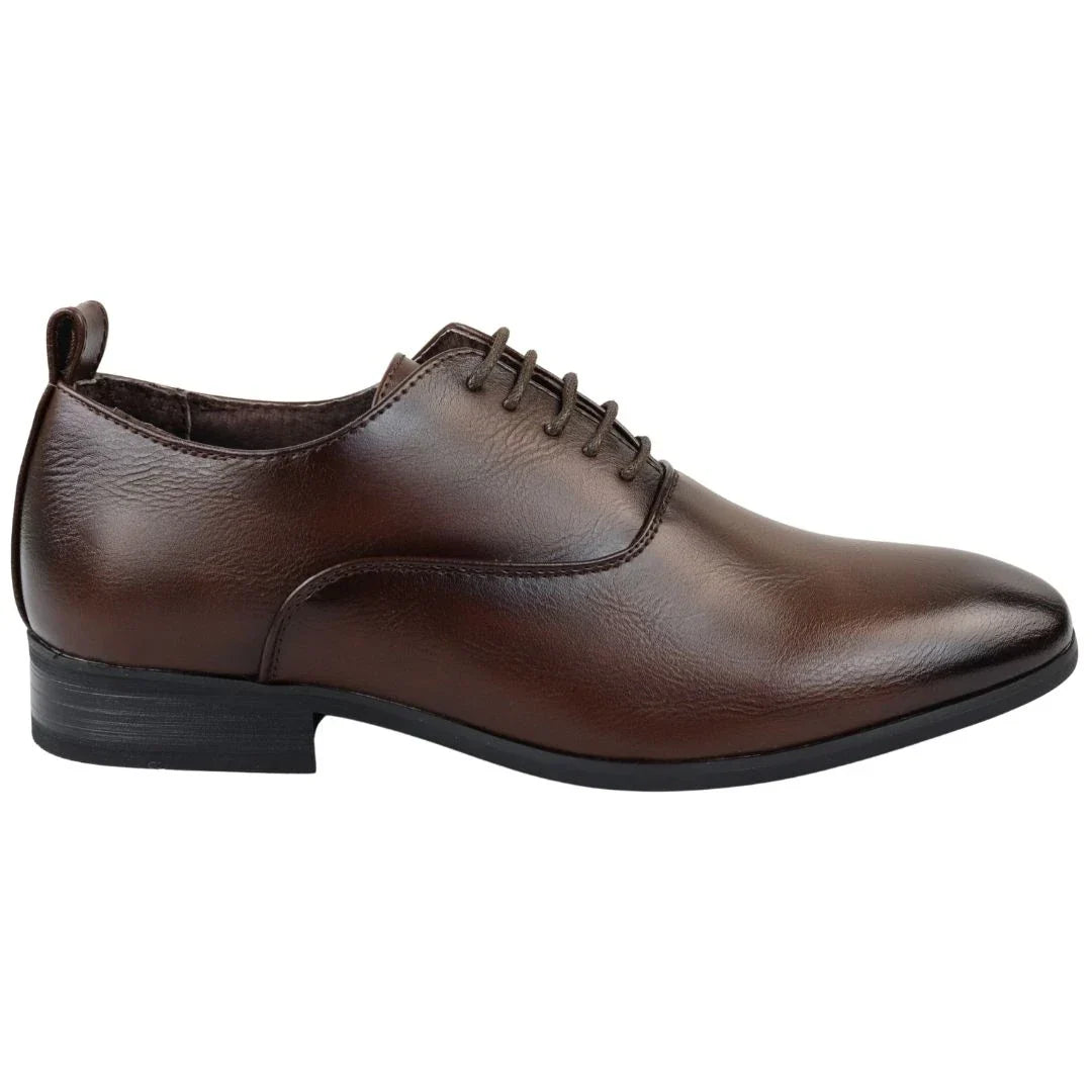 Men's Lace Up Brown Derby Oxford Shoes Men's Lace Up Brown Derby Oxford Shoes