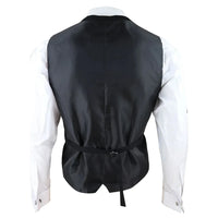 Marco - Men's Double Breasted Scoop Black Waistcoat
