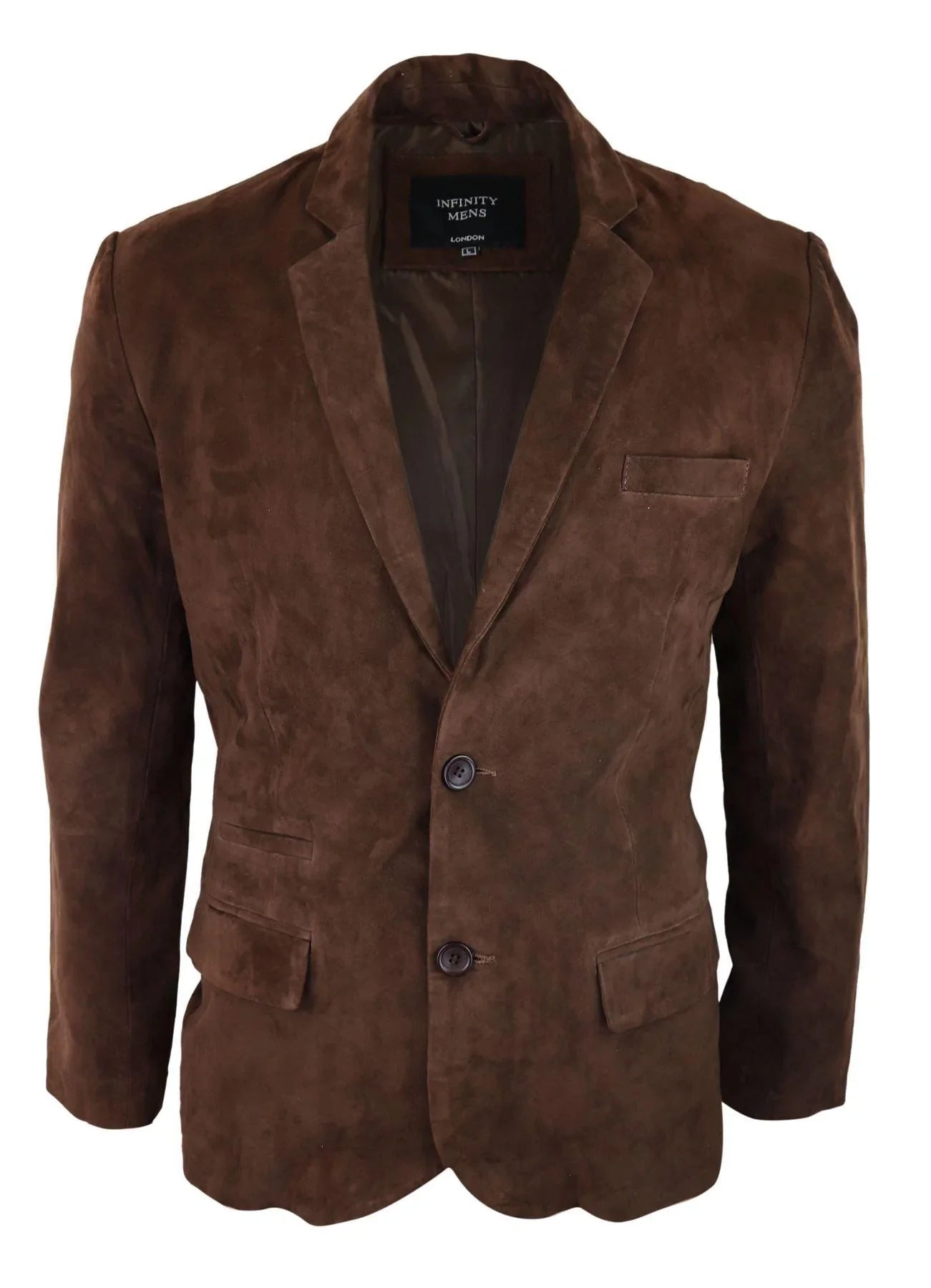 Mens Genuine Suede Blazer Style Jacket Leather Mens Classic VIntage Smart Casual Brown Mens Genuine Suede Blazer Style Jacket Leather Mens Classic VIntage Smart Casual Brown