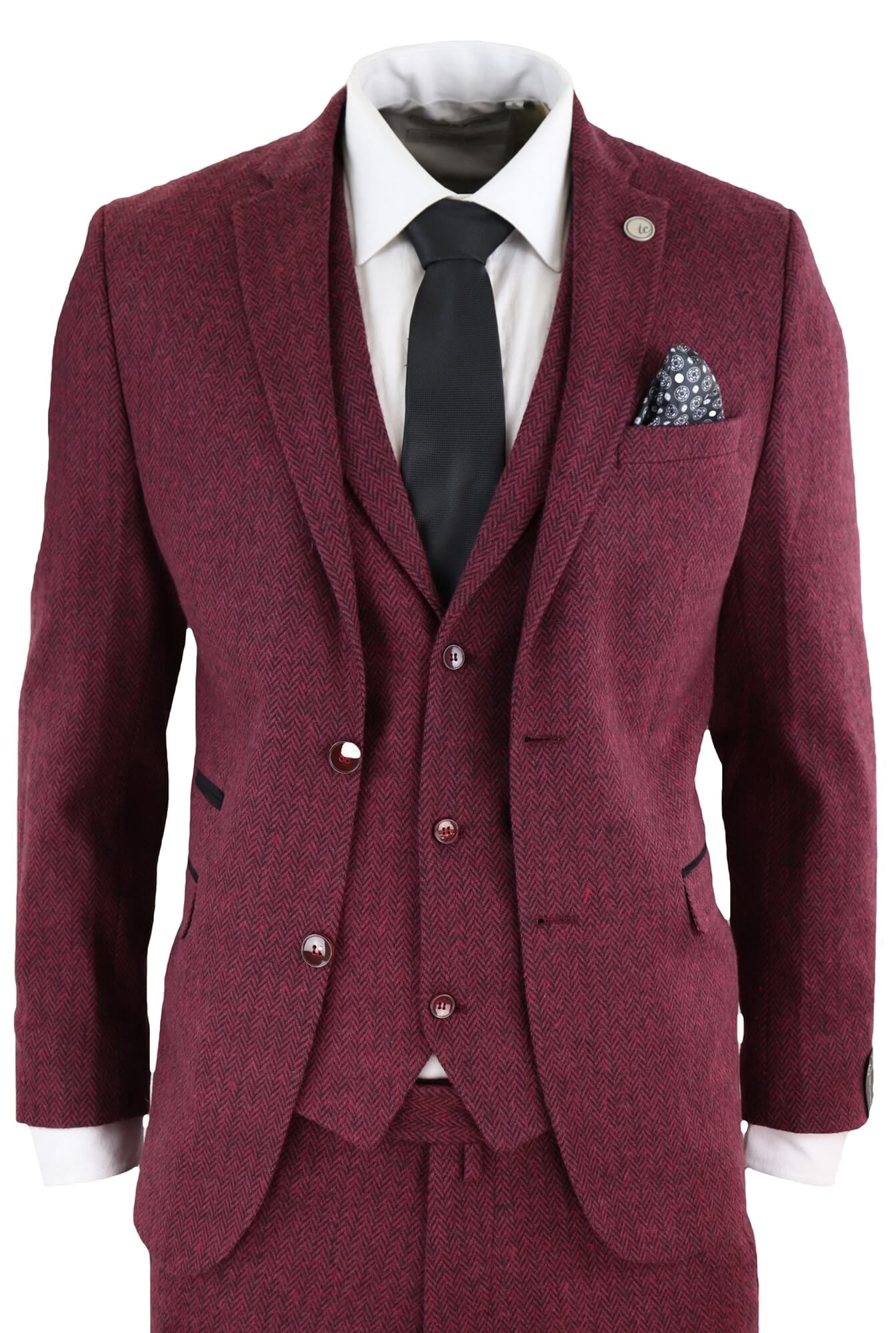 Piece Burgundy Tweed Wedding Suit Save Big On Bulk Burgundy Grooms