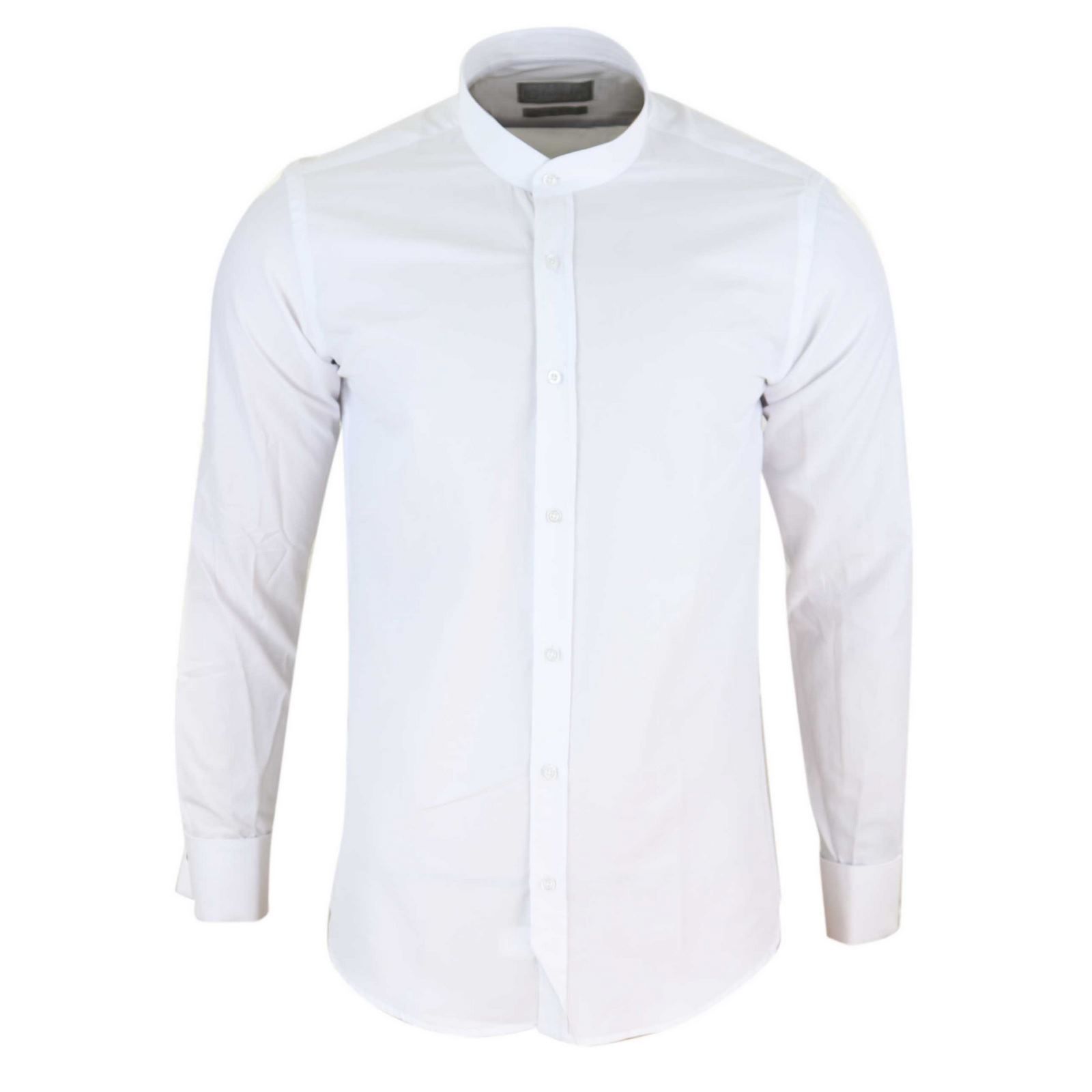 detachable collar dress shirt Traditional Collarband Tunic Shirt for Your Detachable Stiff Collar