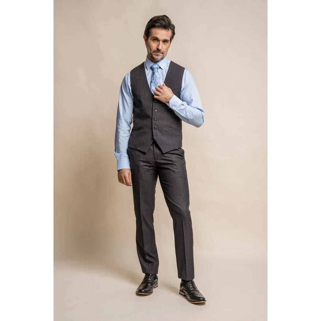 Seeba - Men's Classic Charcoal Waistcoat
