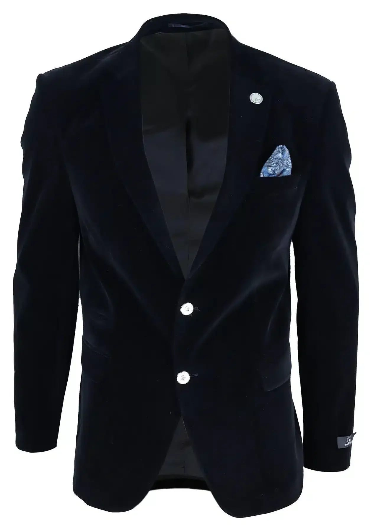 Mens Velvet Blazer Suit Jacket Button Dinner Smart Casual Formal