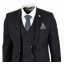 Mens Black Piece Pinstripe Suit Buy Online Happy Gentleman United