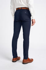 Baresi - Men's Plain Navy Classic Trousers