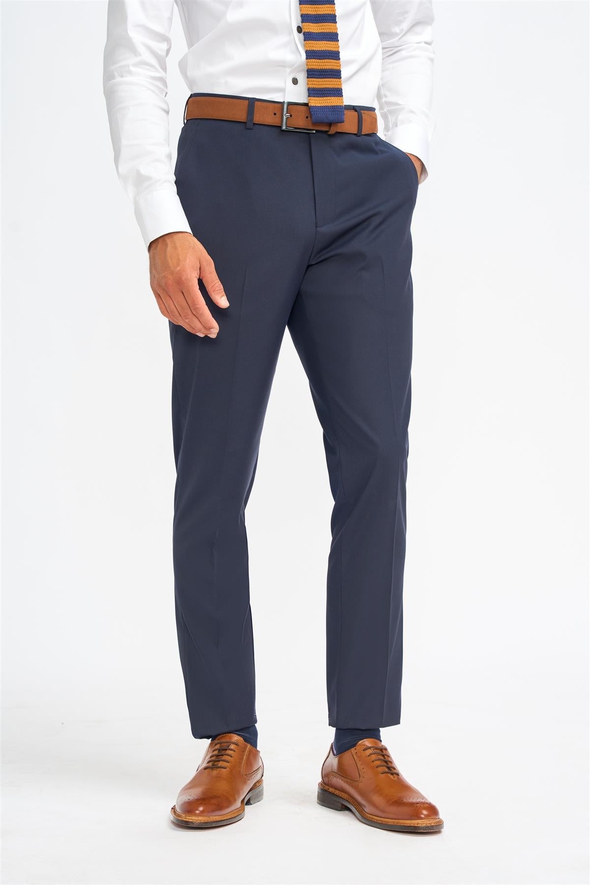 Malibu - Men's Navy Formal Trousers