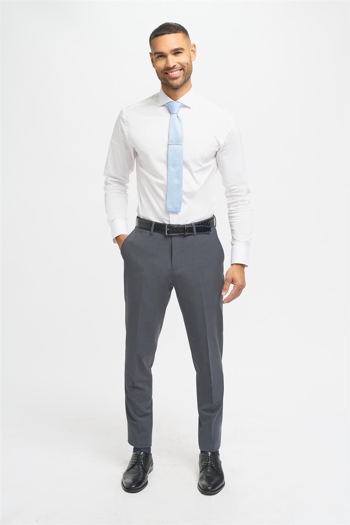 Bond - Men's Charcoal Formal Trousers