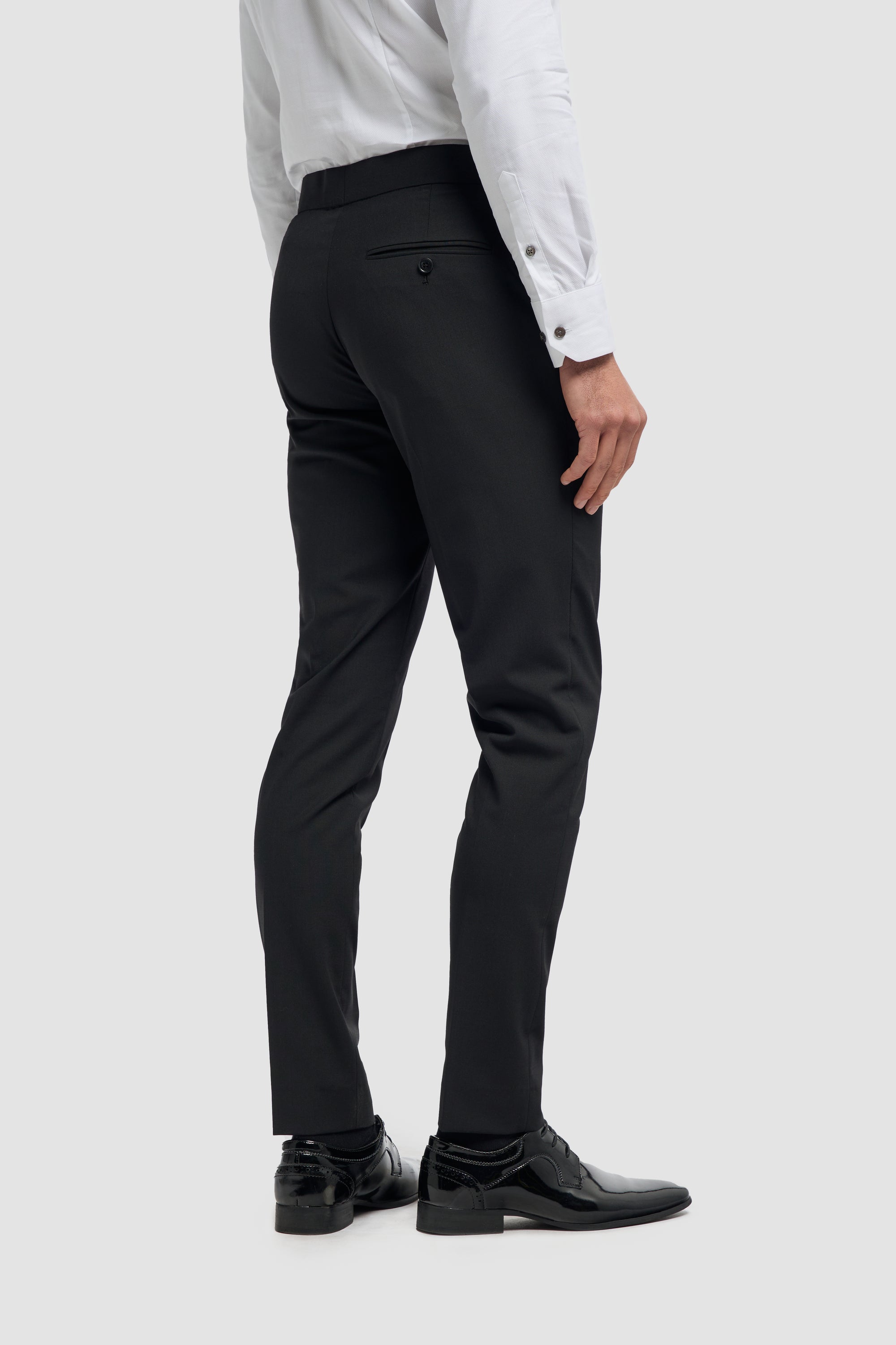 Aspen - Men's Plain Black Classic Trousers