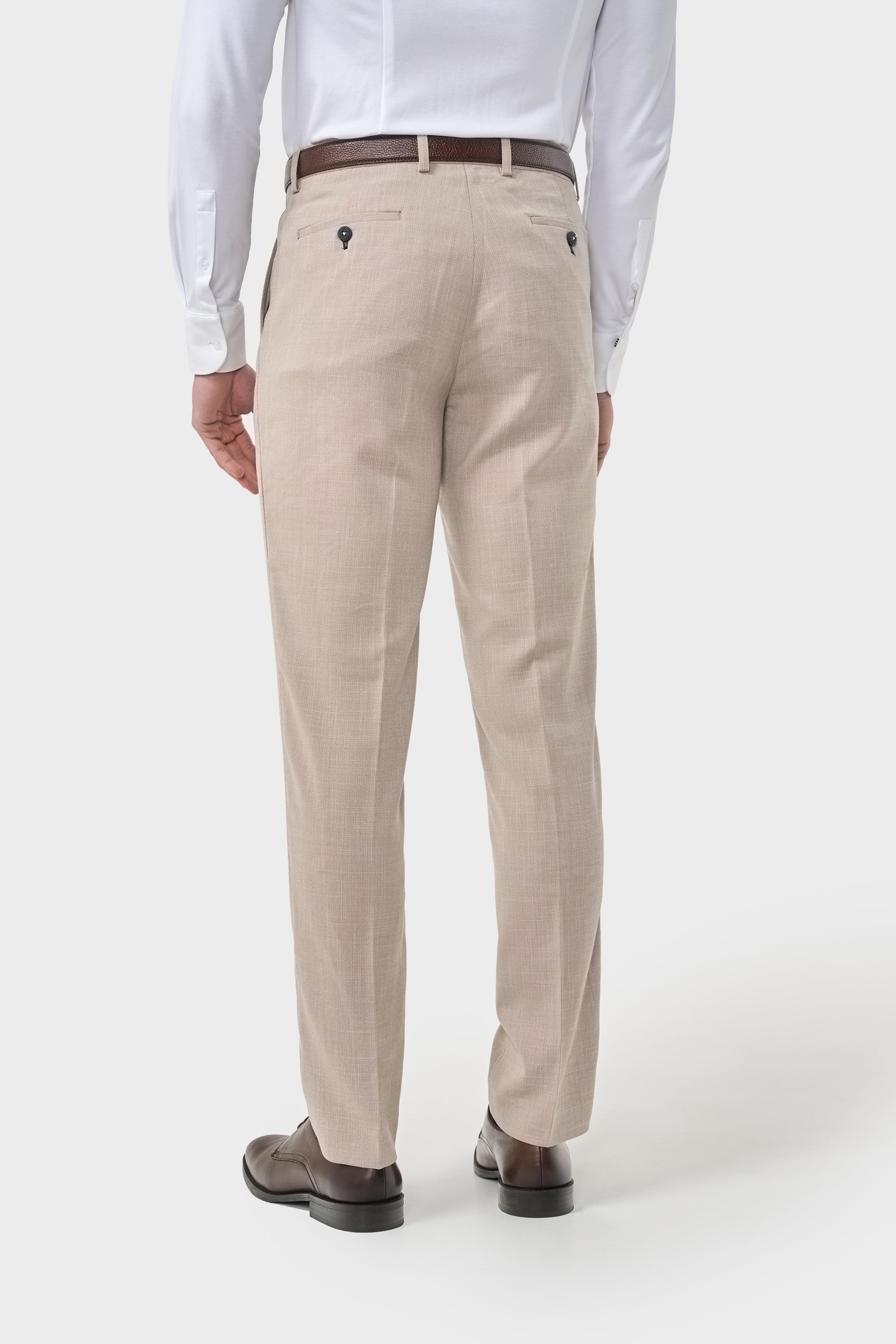 Miami - Men's Beige Wedding Trousers