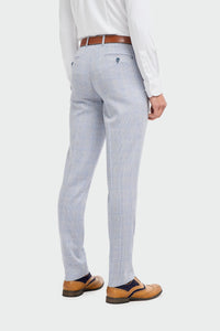 Caridi - Men's Light Blue Wedding Trousers