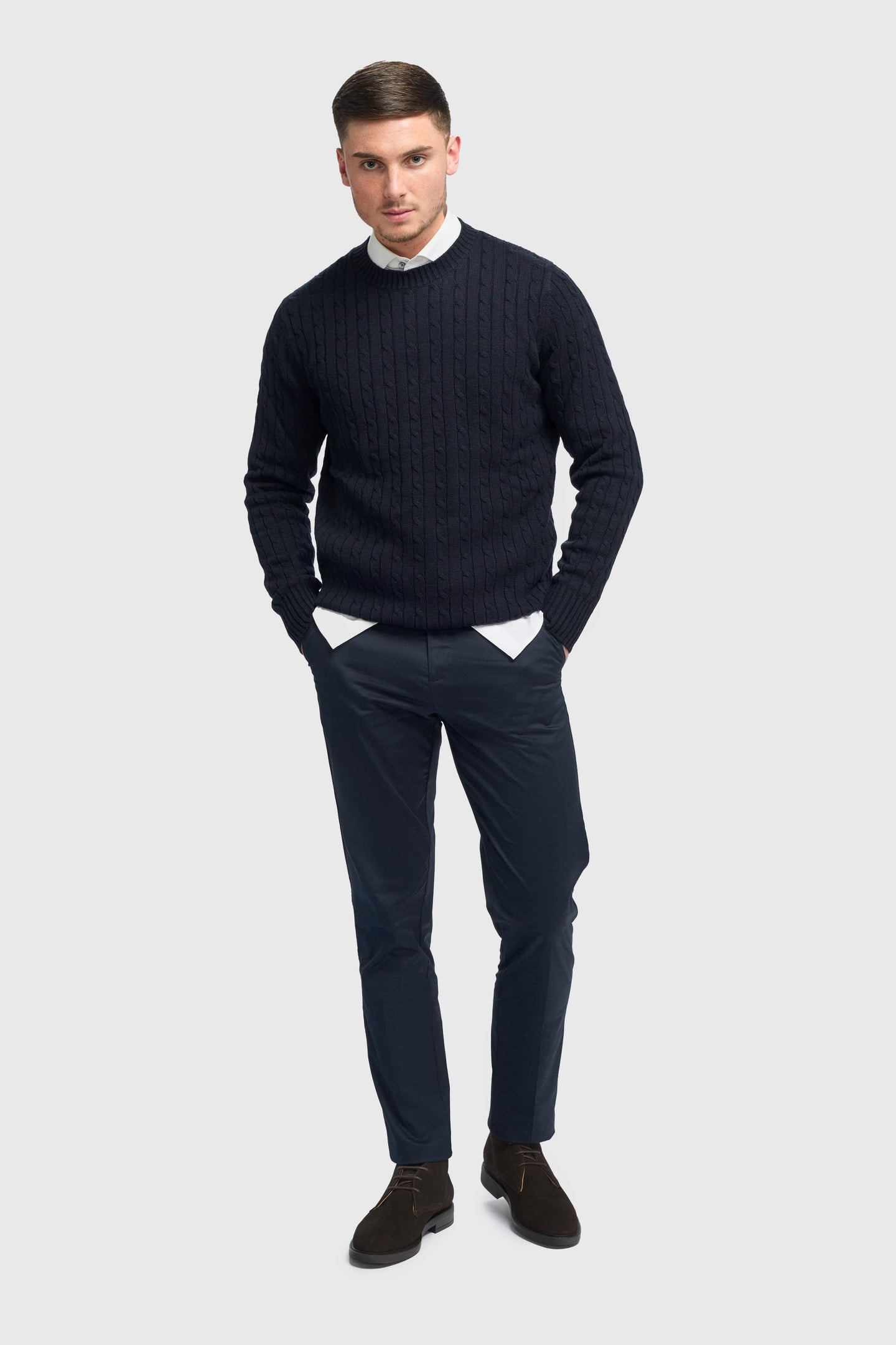 Mario - Men's Classic Summer Navy Trousers