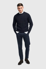 Mario - Men's Classic Summer Navy Trousers