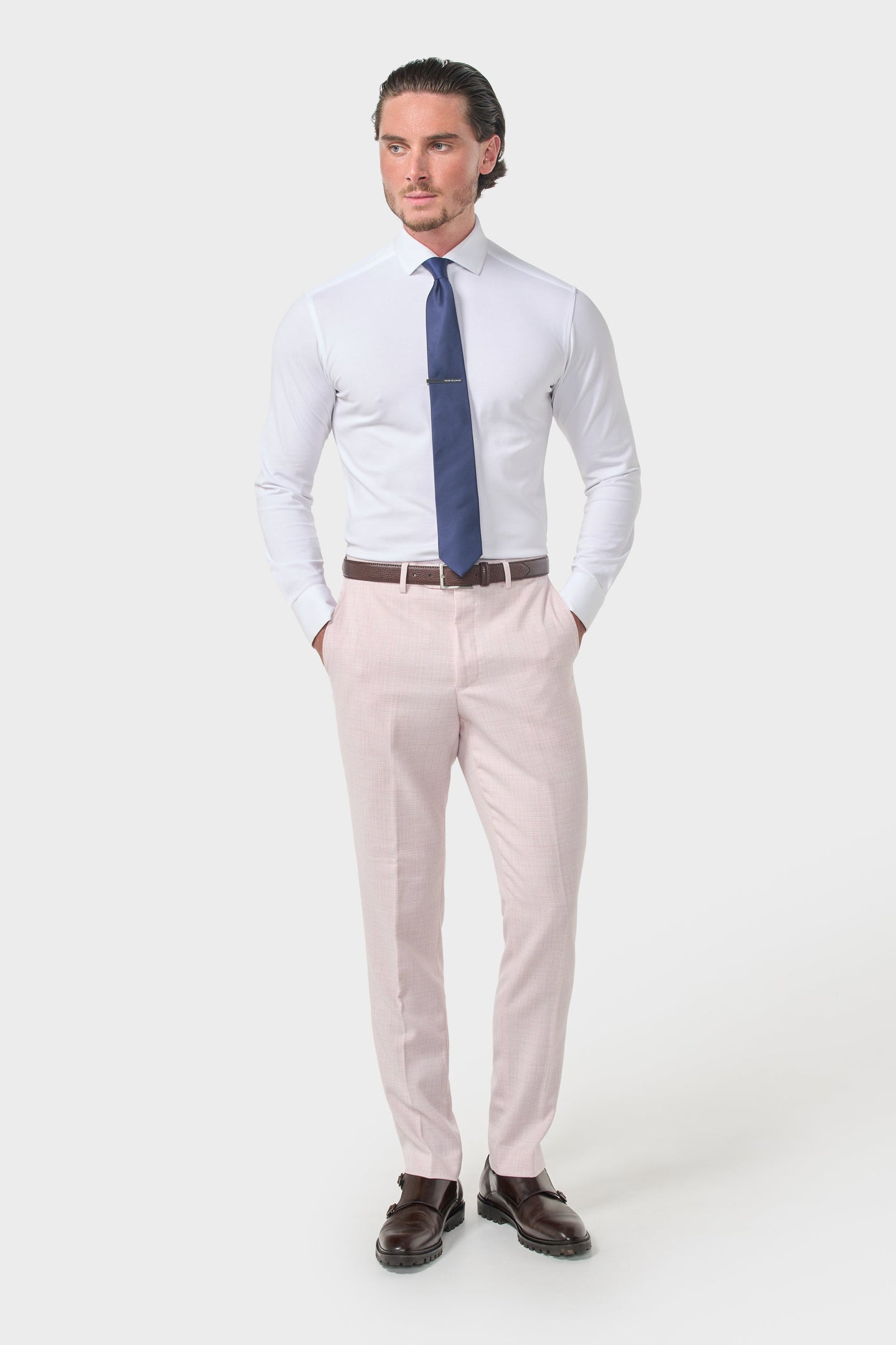 Tropez - Men's Pink Formal Trousers