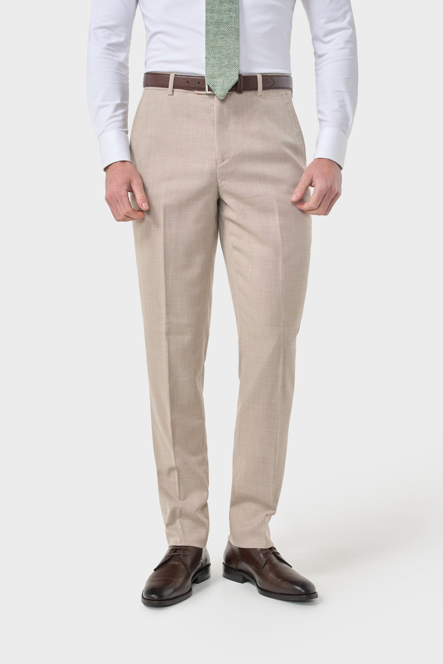 Miami - Men's Beige Wedding Trousers