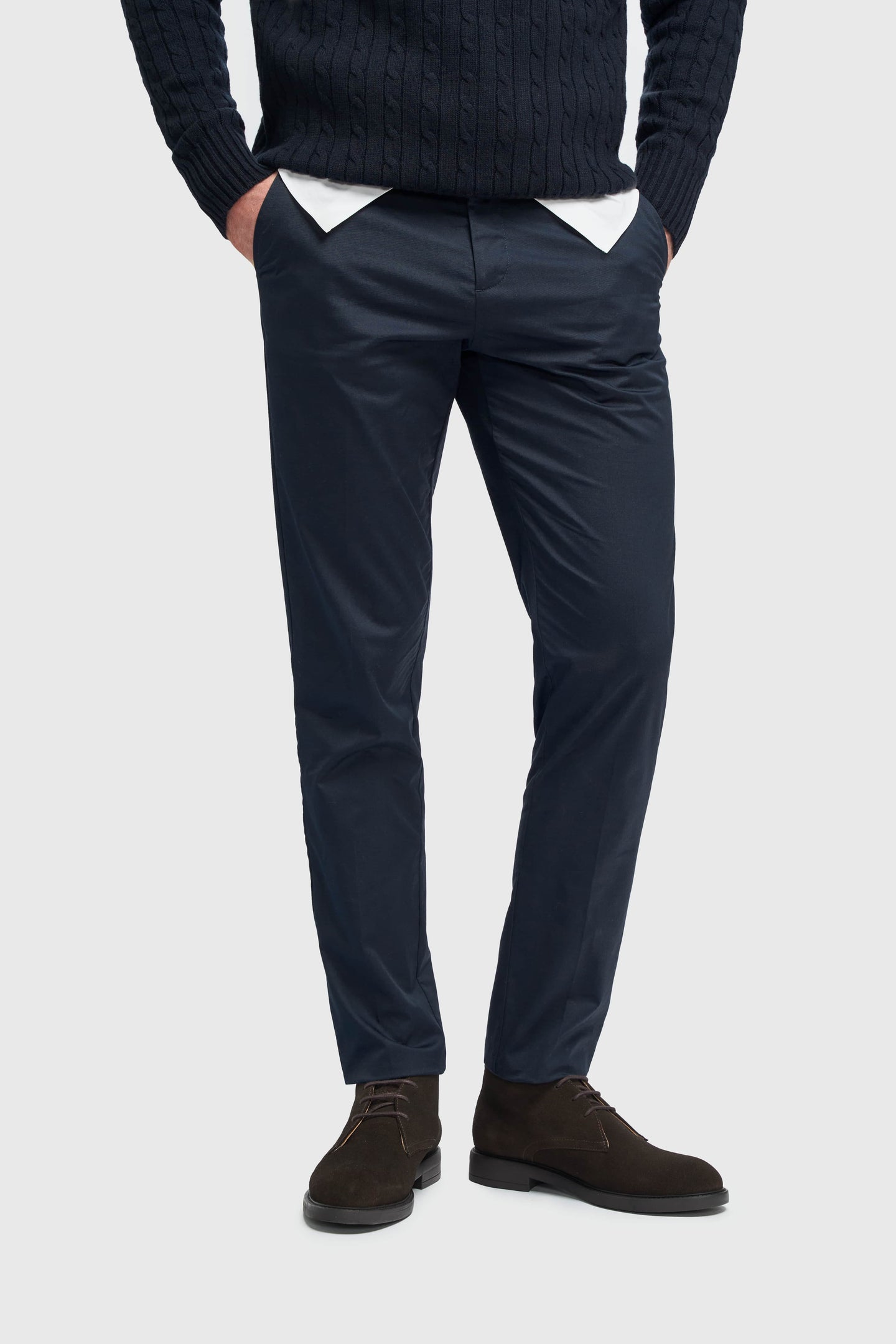 Mario - Men's Classic Summer Navy Trousers