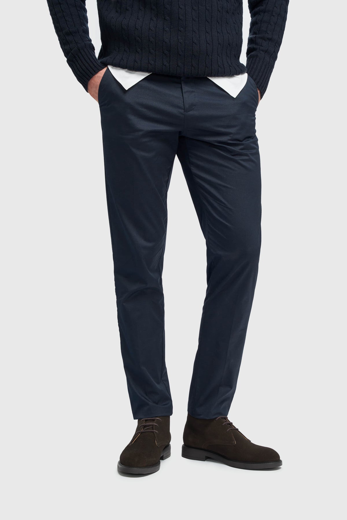 Mario - Men's Classic Summer Navy Trousers