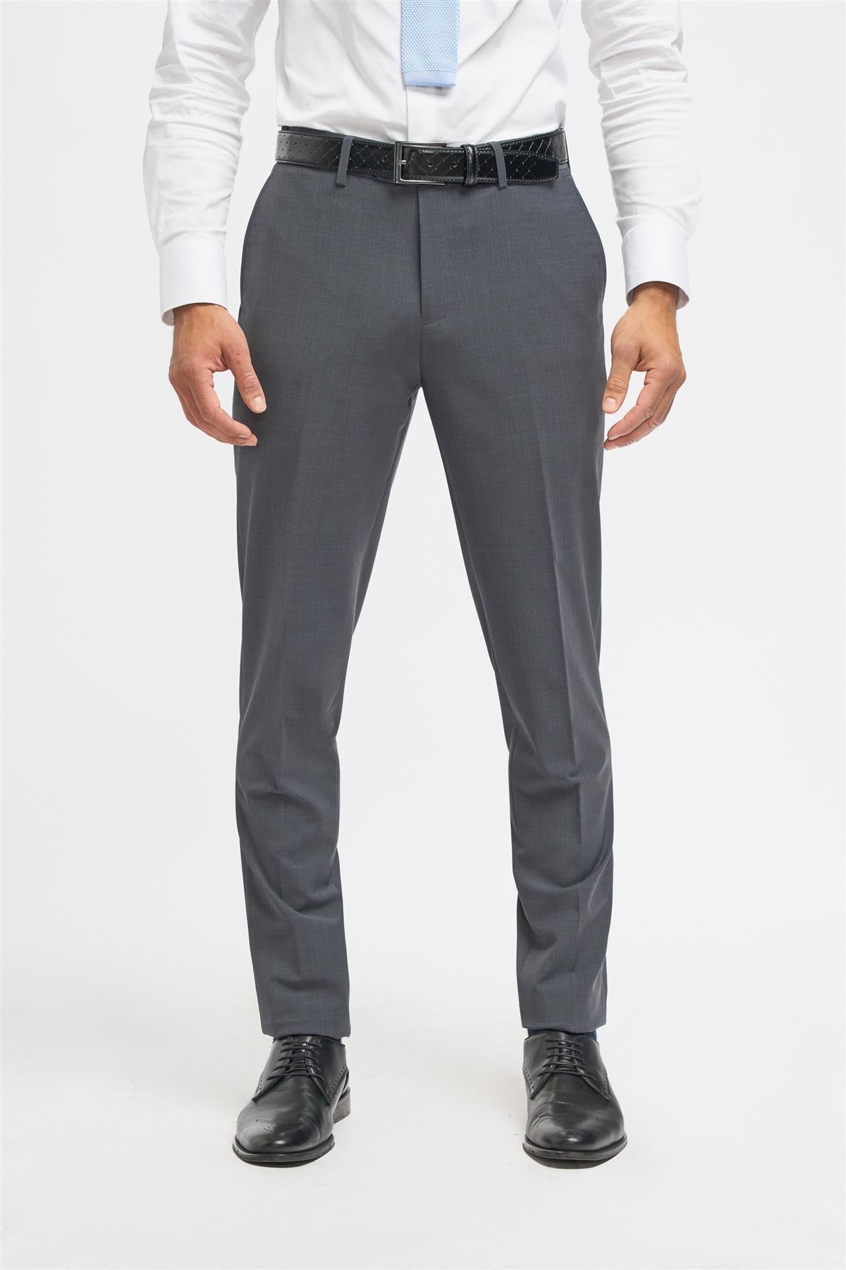 Bond - Men's Charcoal Formal Trousers