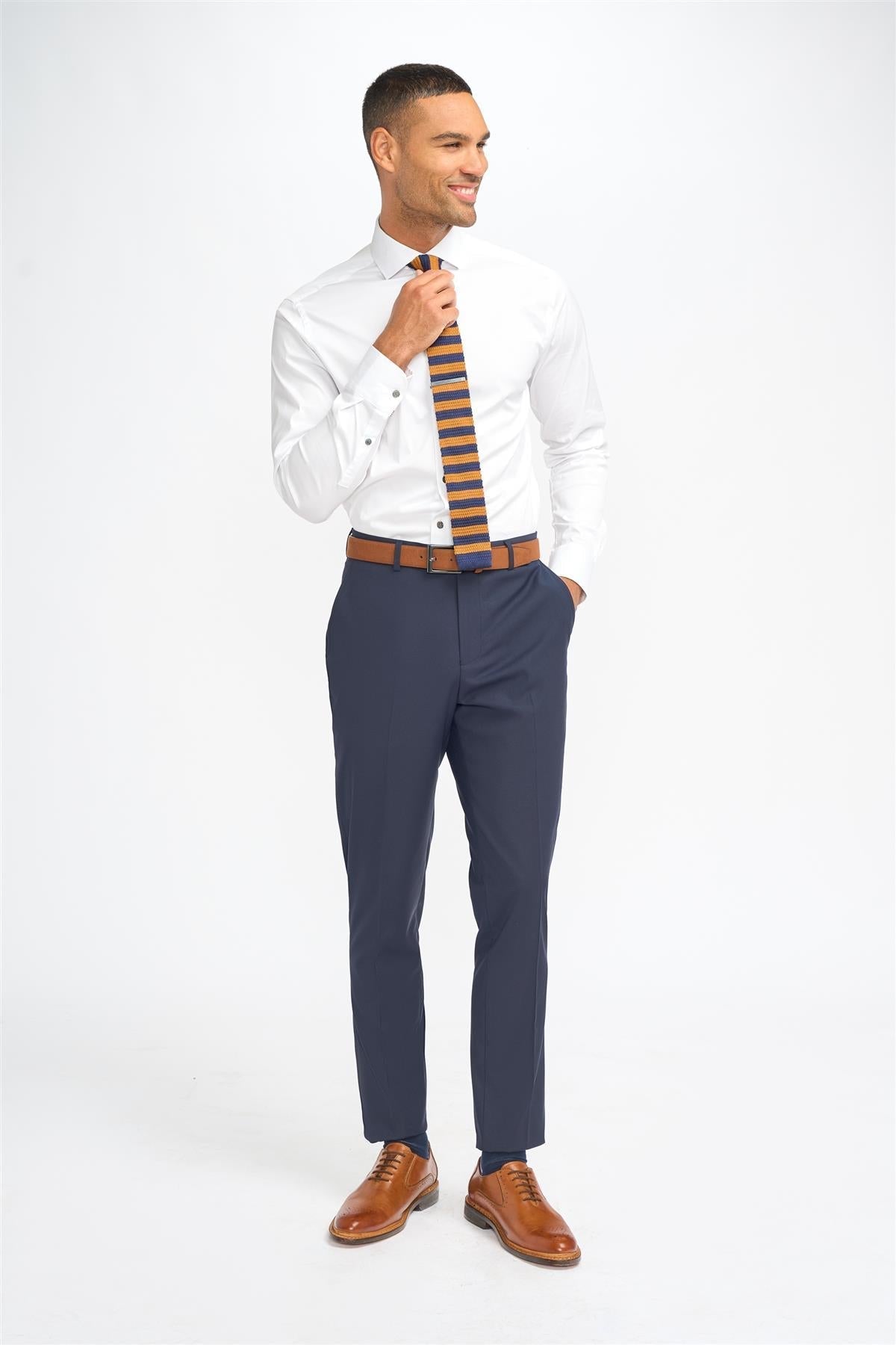 Malibu - Men's Navy Formal Trousers