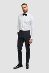 Aspen - Men's Plain Black Classic Trousers