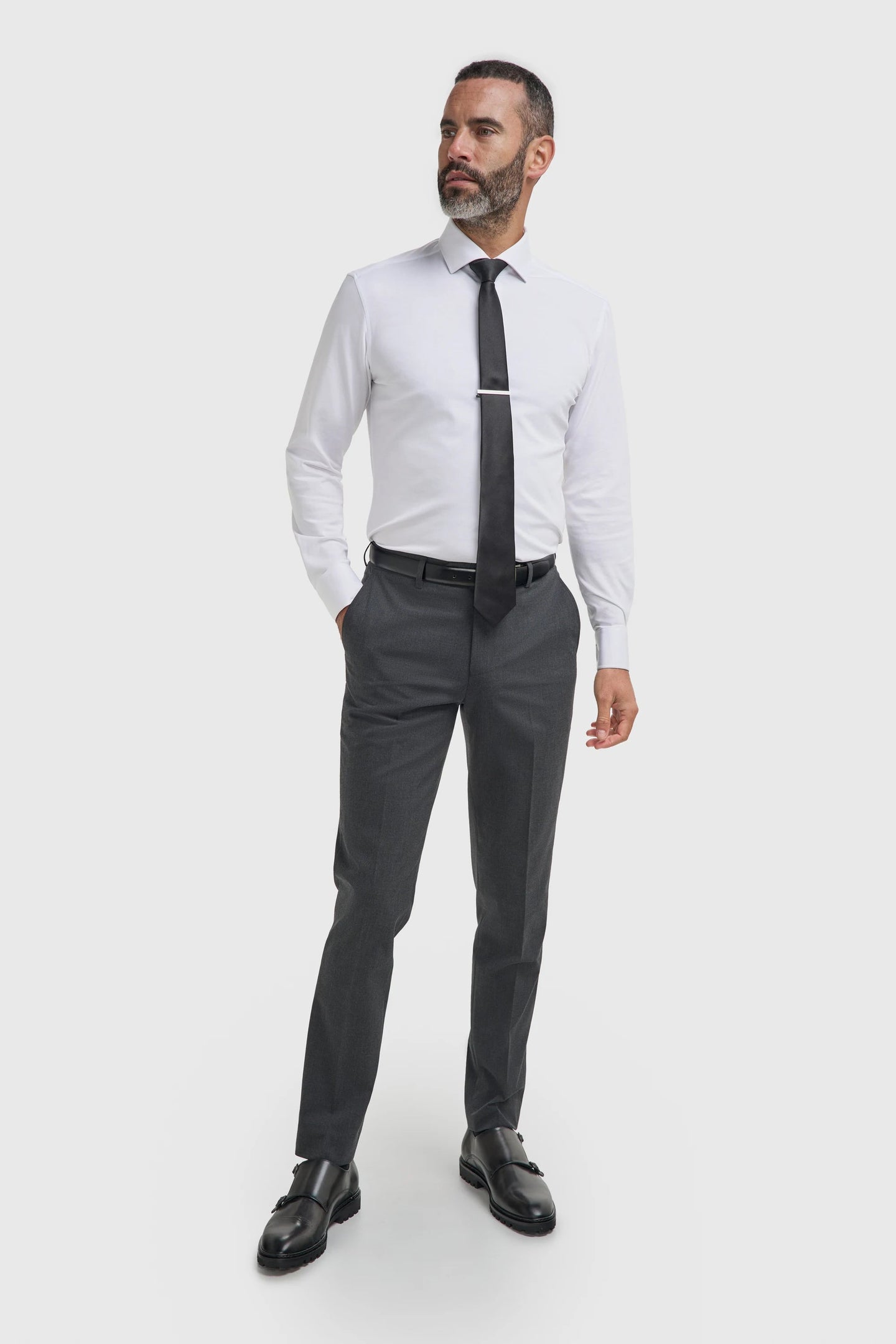 Malibu - Men's Charcoal Textured Trousers