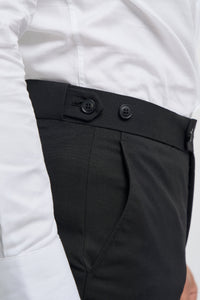Aspen - Men's Plain Black Classic Trousers