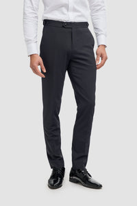 Aspen - Men's Plain Navy Classic Trousers