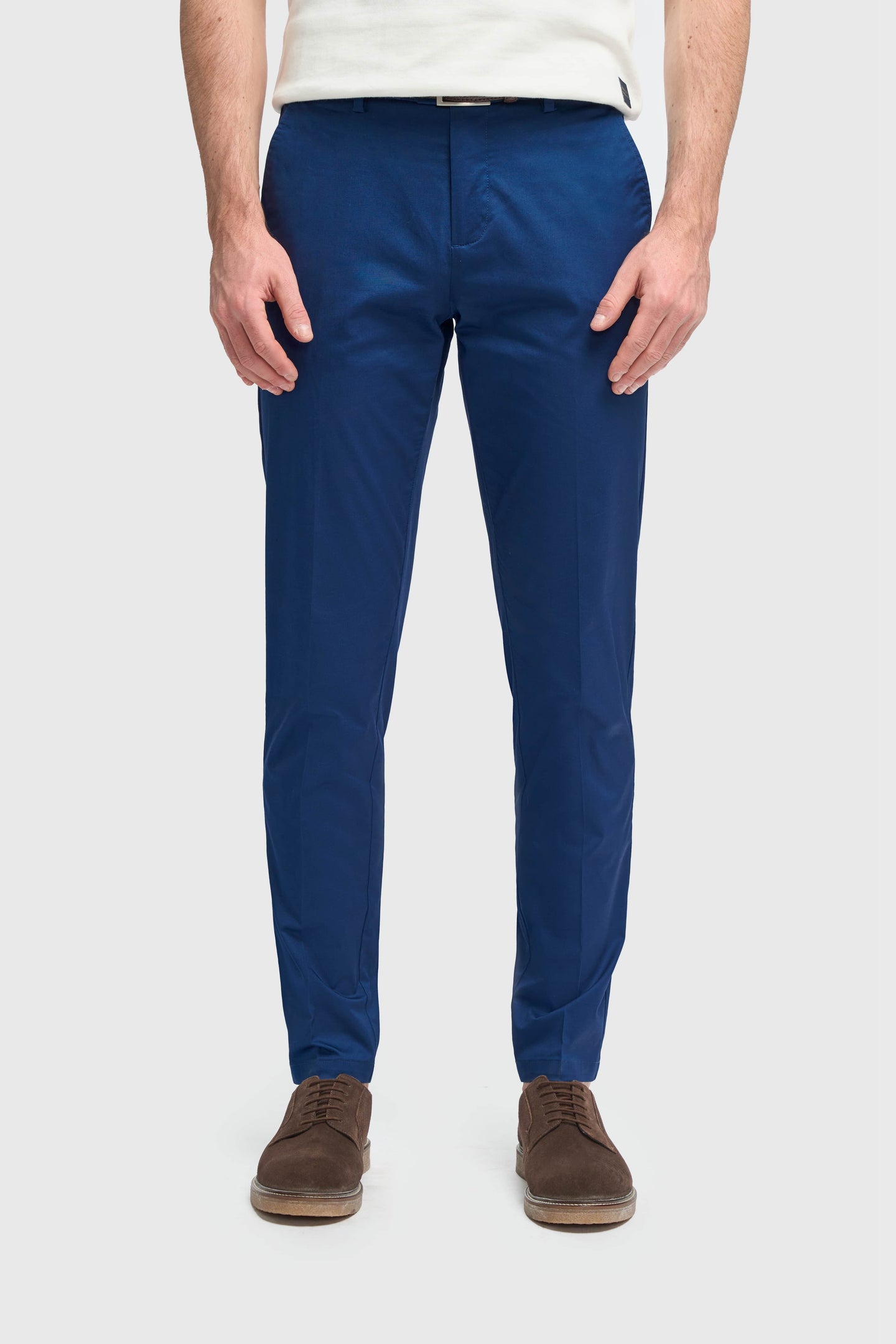 Mario - Men's Summer Blue Smart Trousers