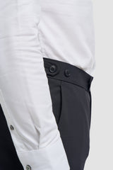 Aspen - Men's Plain Navy Classic Trousers