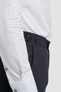 Aspen - Men's Plain Navy Classic Trousers