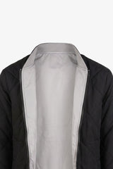 Men’s Black & Beige Reversible Bomber Lightweight Quilted 2-in-1 Jacket