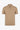 Beige Zip Neck Knitted Polo Shirt for Men