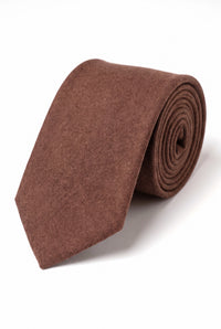 Men’s Brown Suede-Finish Tie